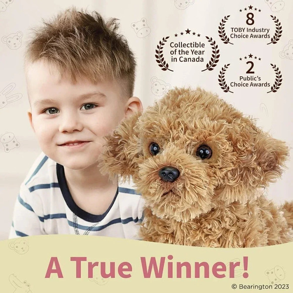 13" Labradoodle Plush Stuffed Animal Puppy  Dog Toy for Kids - Picture 4 of 7